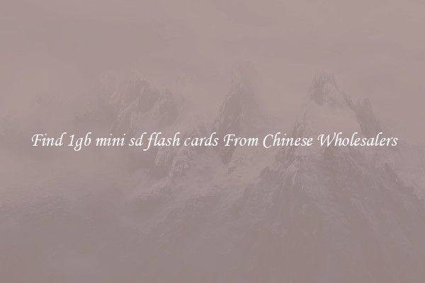 Find 1gb mini sd flash cards From Chinese Wholesalers