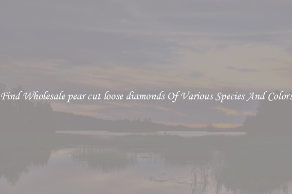 Find Wholesale pear cut loose diamonds Of Various Species And Colors