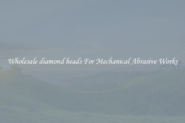 Wholesale diamond heads For Mechanical Abrasive Works