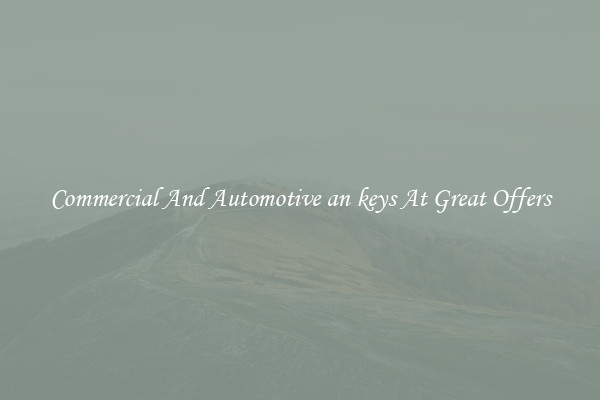Commercial And Automotive an keys At Great Offers