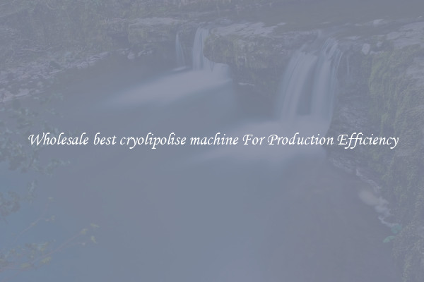 Wholesale best cryolipolise machine For Production Efficiency