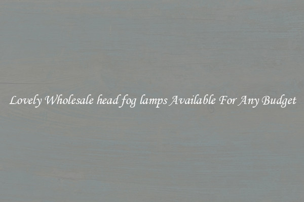 Lovely Wholesale head fog lamps Available For Any Budget