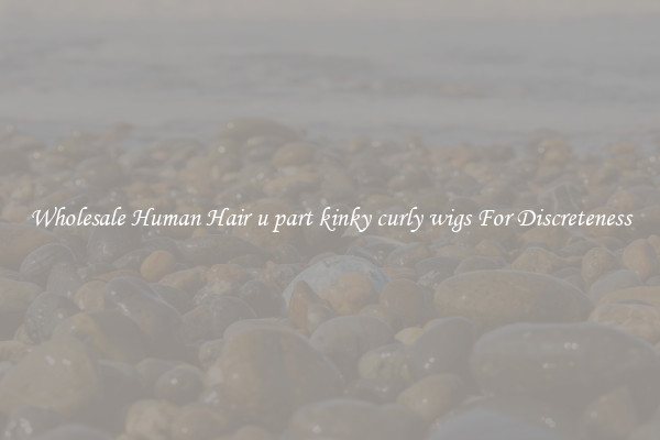 Wholesale Human Hair u part kinky curly wigs For Discreteness