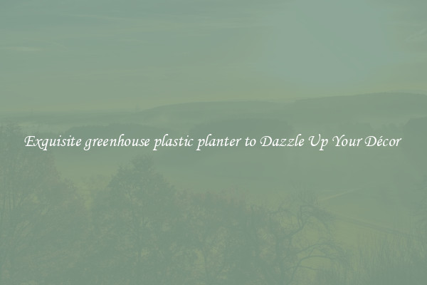 Exquisite greenhouse plastic planter to Dazzle Up Your Décor 