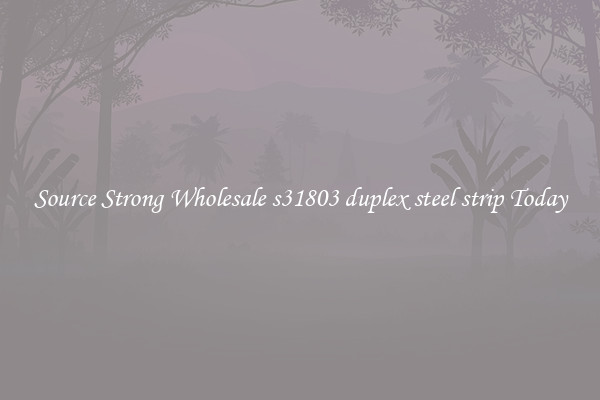 Source Strong Wholesale s31803 duplex steel strip Today
