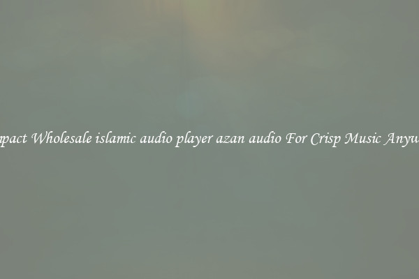Compact Wholesale islamic audio player azan audio For Crisp Music Anywhere