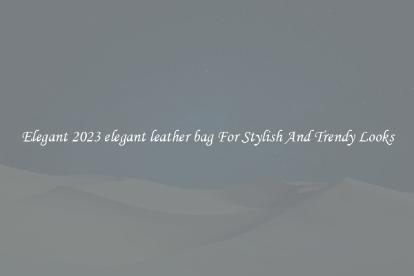 Elegant 2023 elegant leather bag For Stylish And Trendy Looks